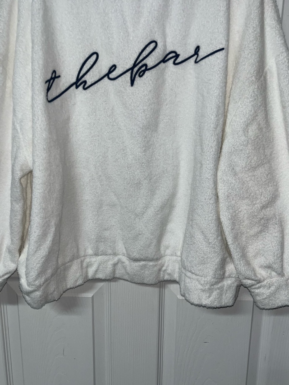 The Bar Terry Highneck Signature Sweatshirt Large white - Picture 4 of 7